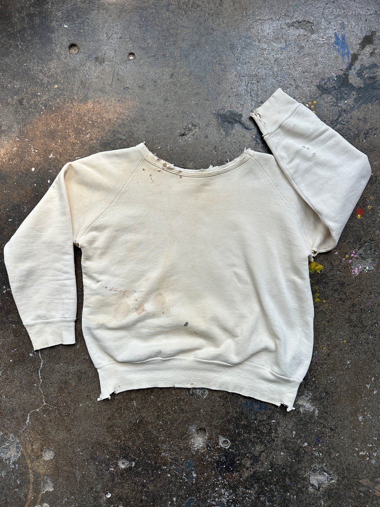 1960s Cotton Distressed Sweatshirt