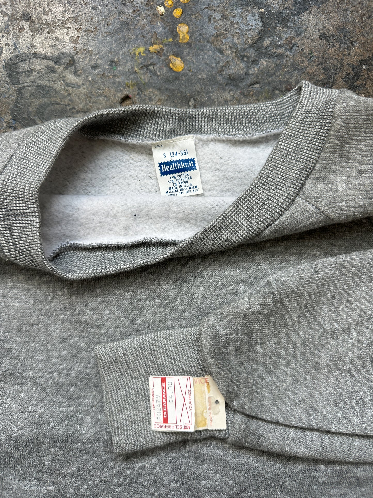 1970s Deadstock Healthknit Gray Raglan