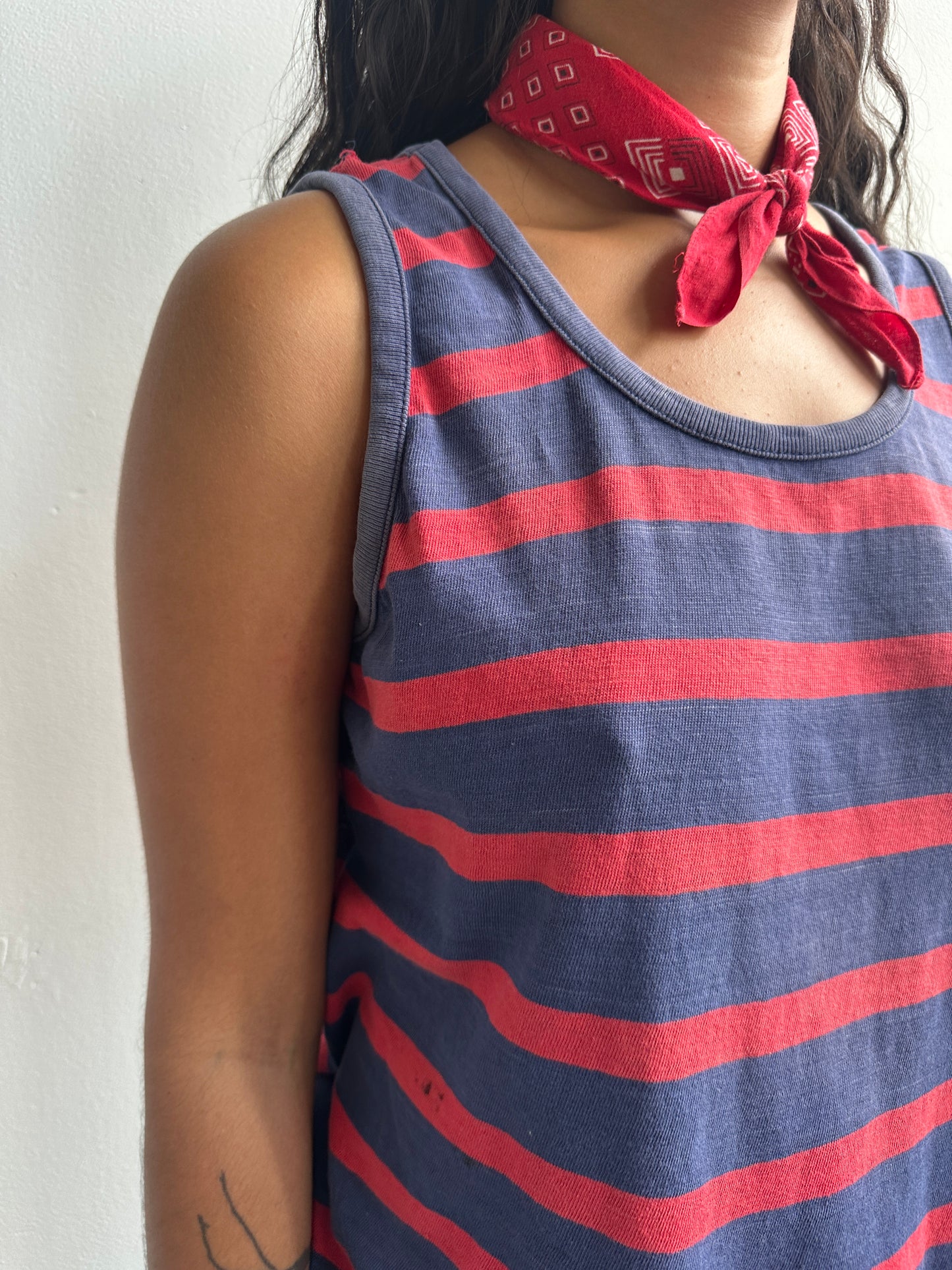 1970s Cotton Striped Tank