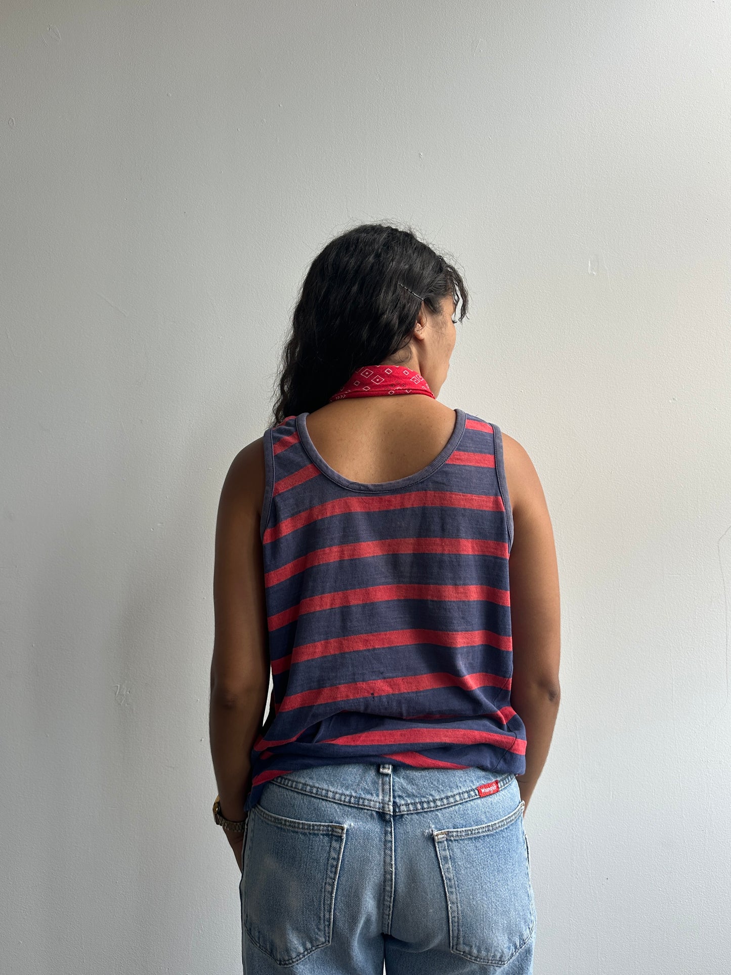 1970s Cotton Striped Tank