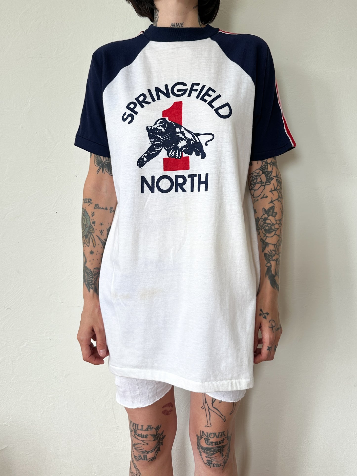 1960s Springfield North Panthers Athletic Velvasheen T Shirt