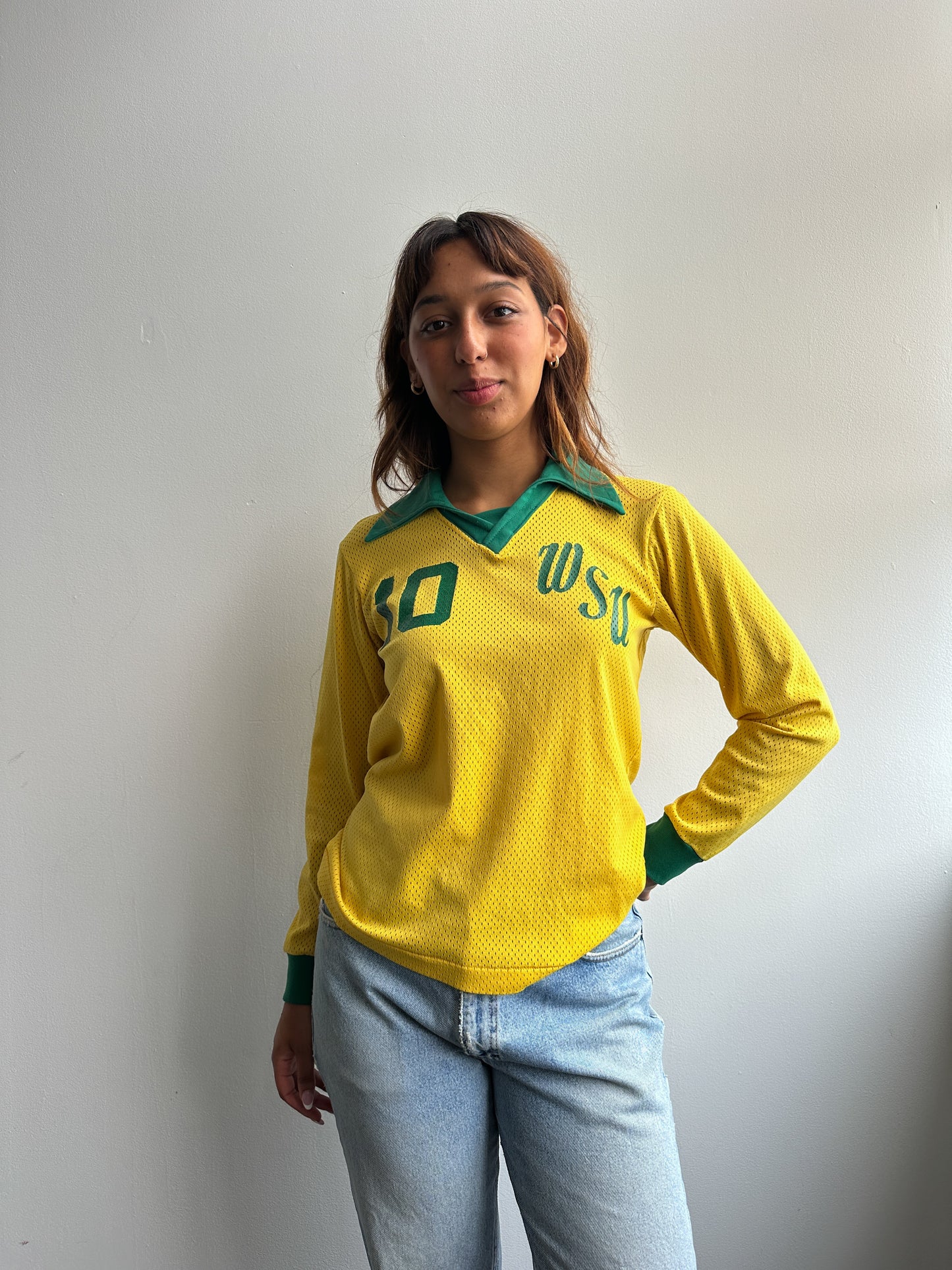 1980s Champion Long Sleeve Mesh Soccer Jersey