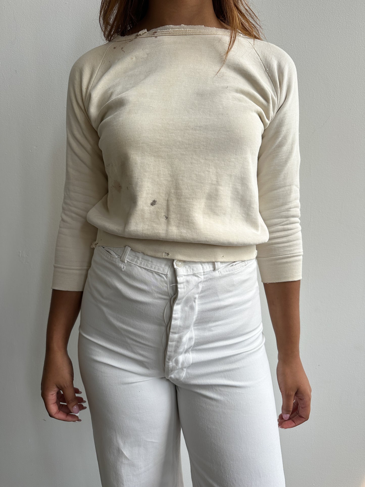 1960s Cotton Distressed Sweatshirt