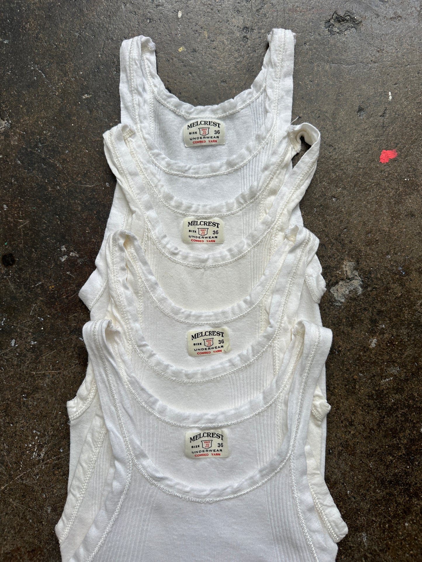 1950s Deadstock Ribbed Tank