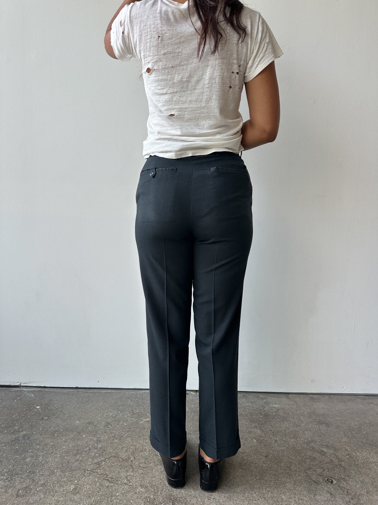 1970s Gray/Black Sears Slacks 29
