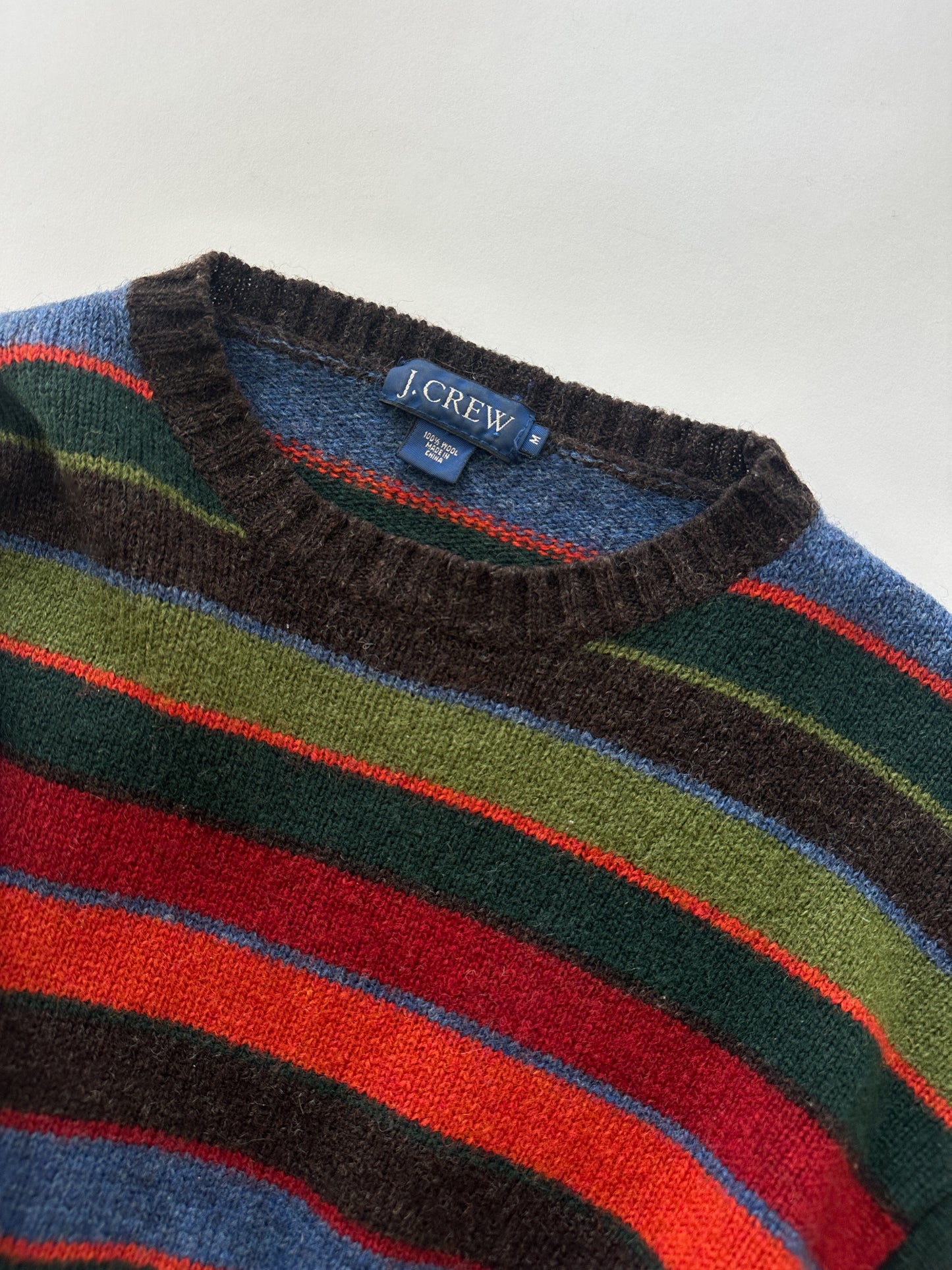 1990s JCrew Striped Wool Sweater