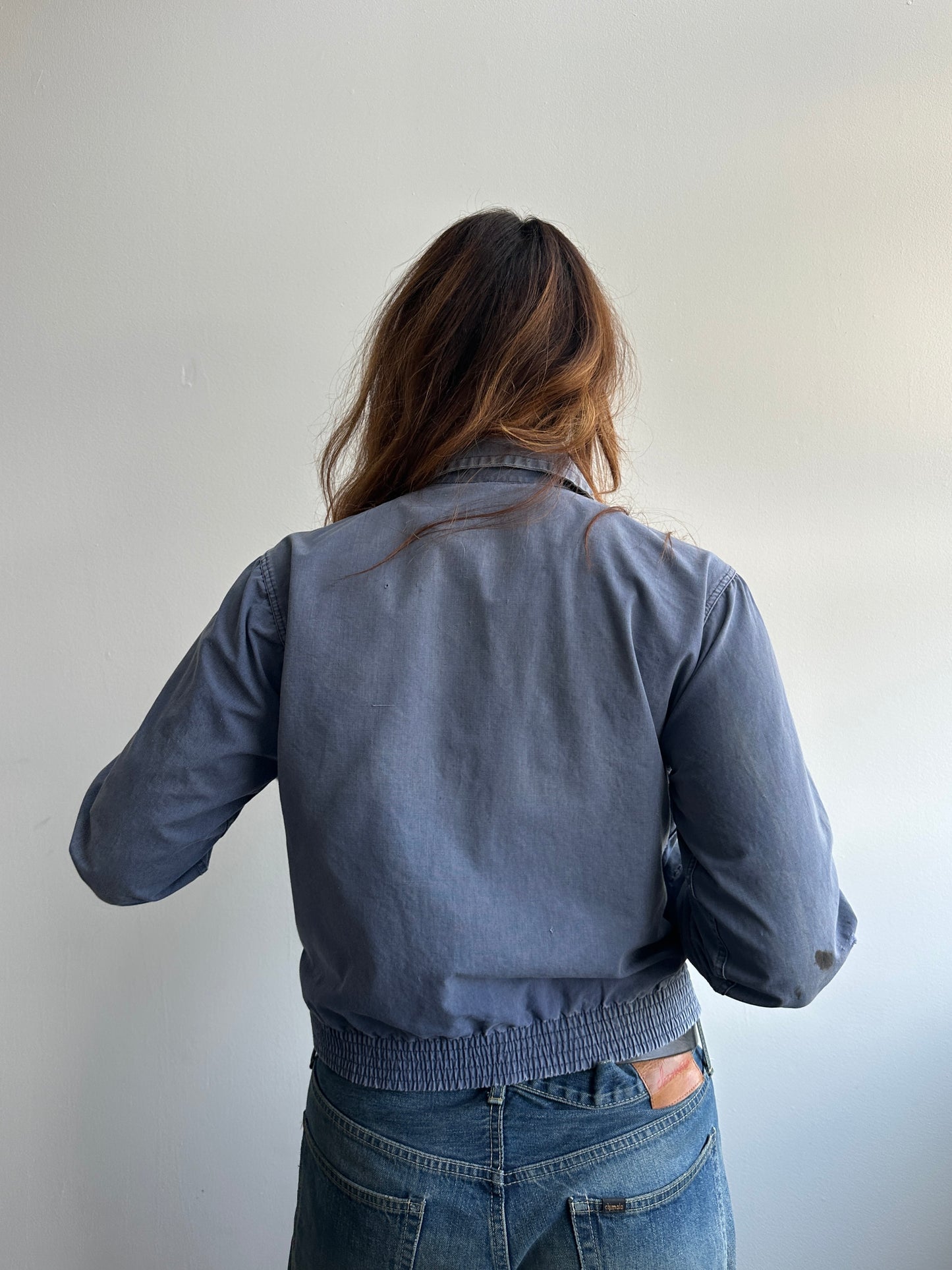 1960s Distressed Weather Jack Zip Work Jacket