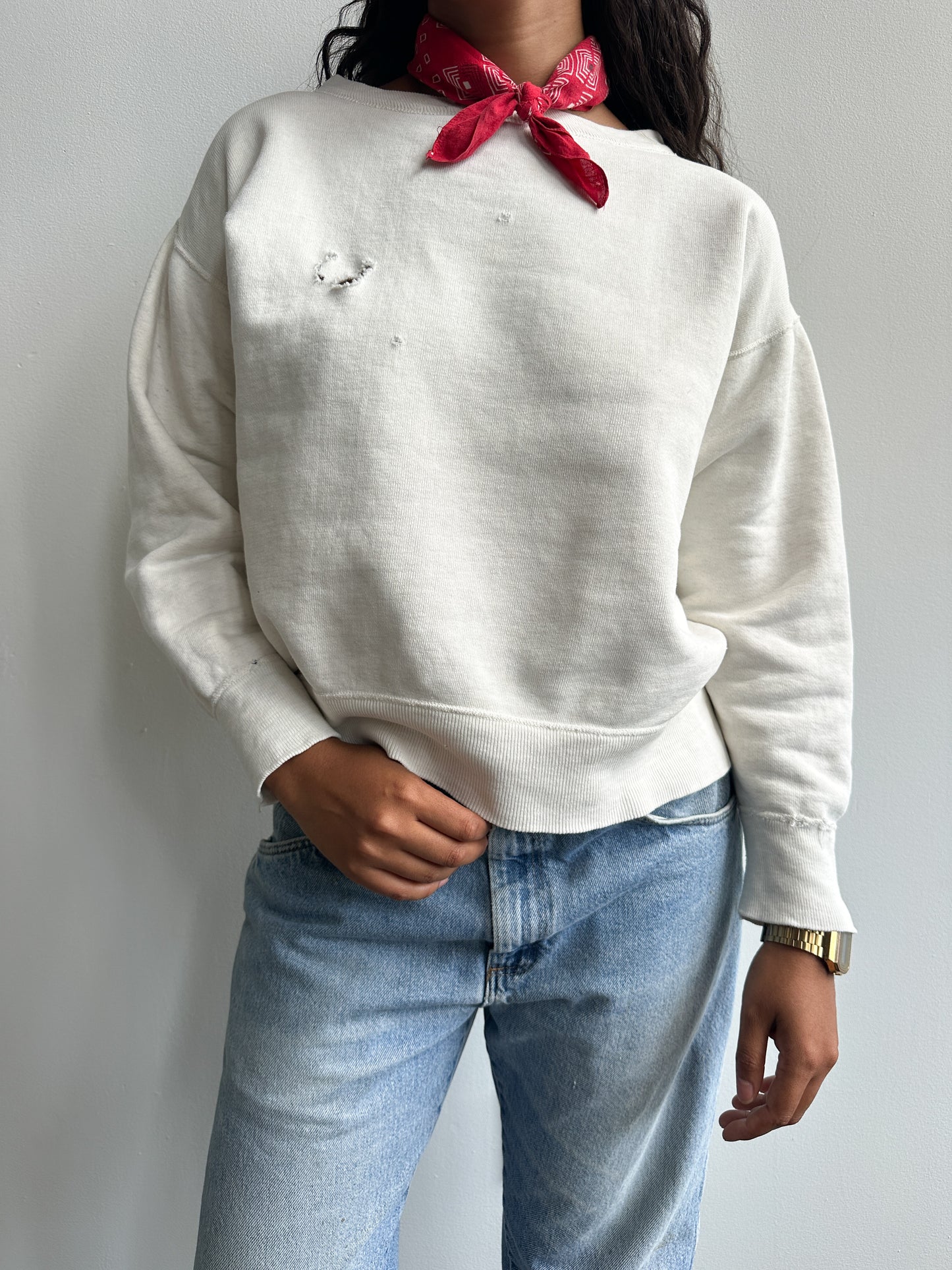 1950s Cotton Grey Sweat