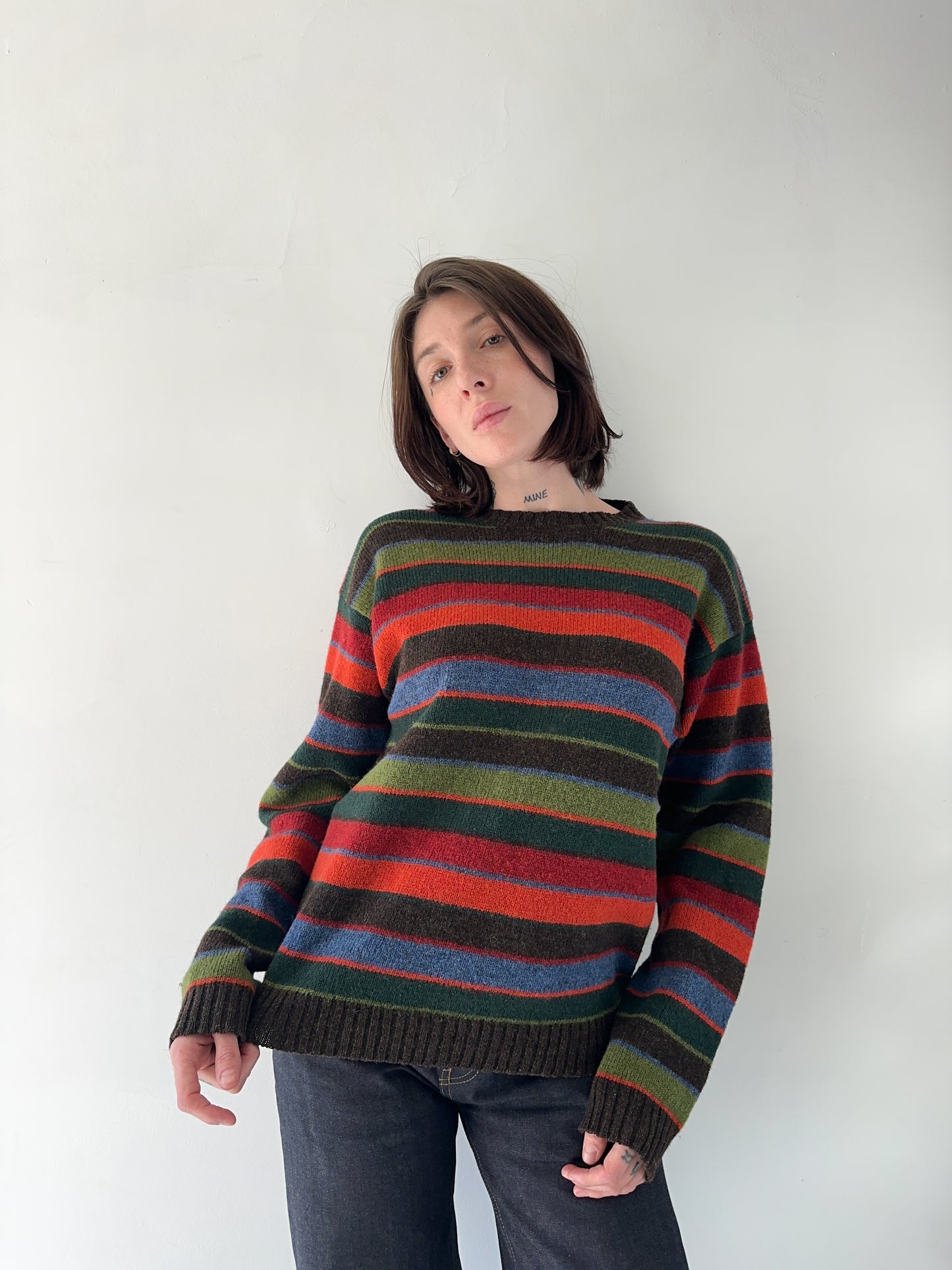 1990s JCrew Striped Wool Sweater