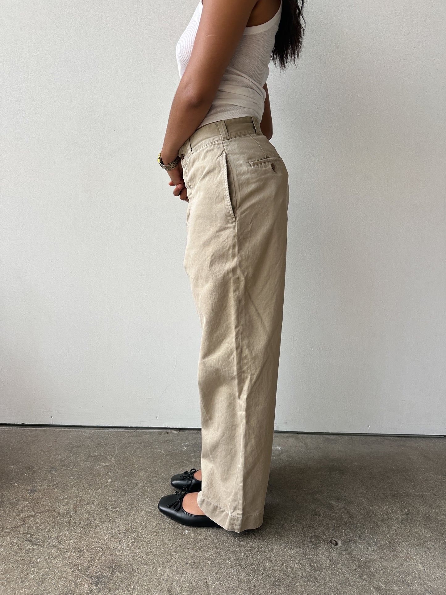 1960s USMC Button Fly Trousers 28 Waist