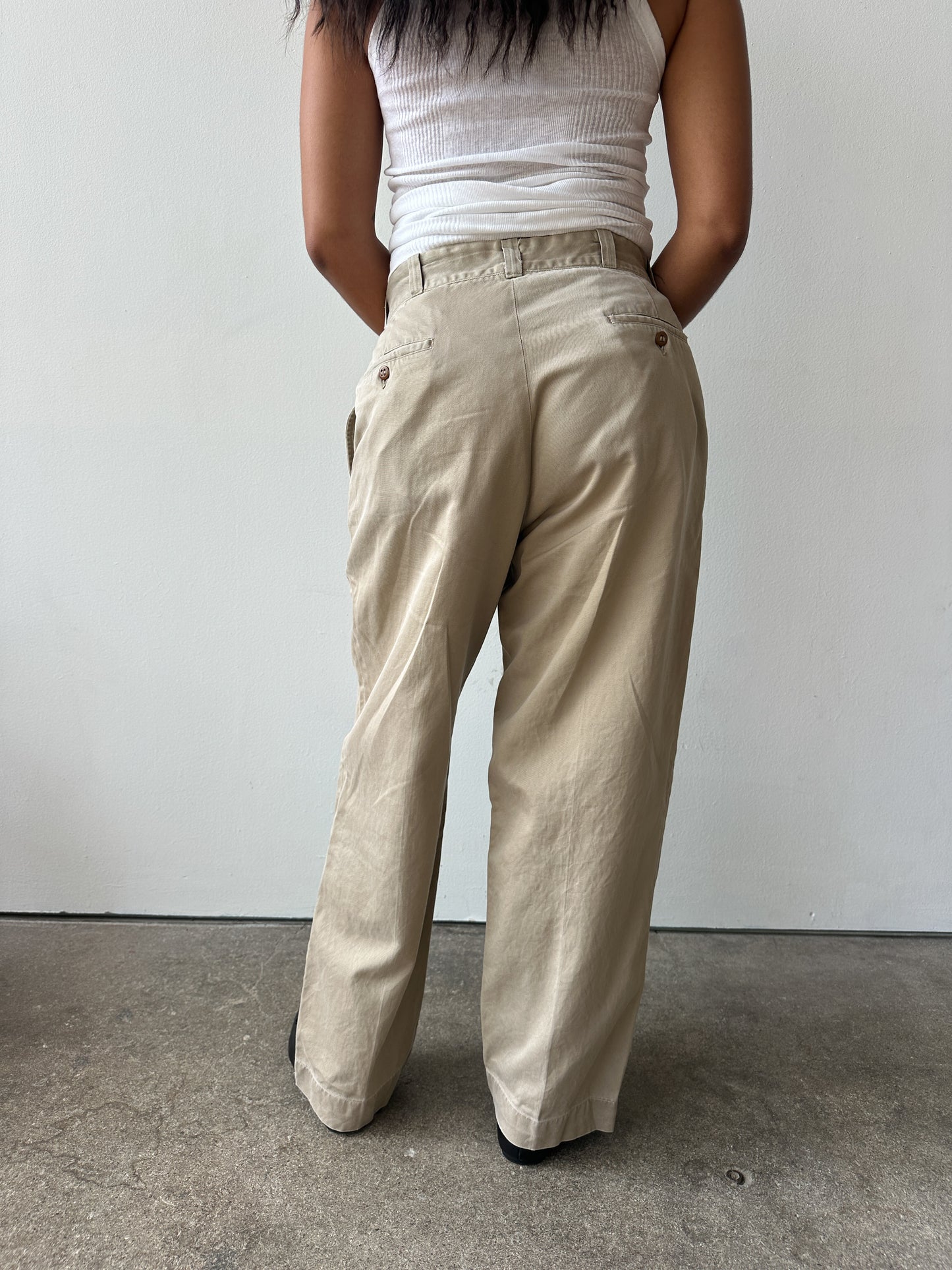 1960s USMC Button Fly Trousers 28 Waist