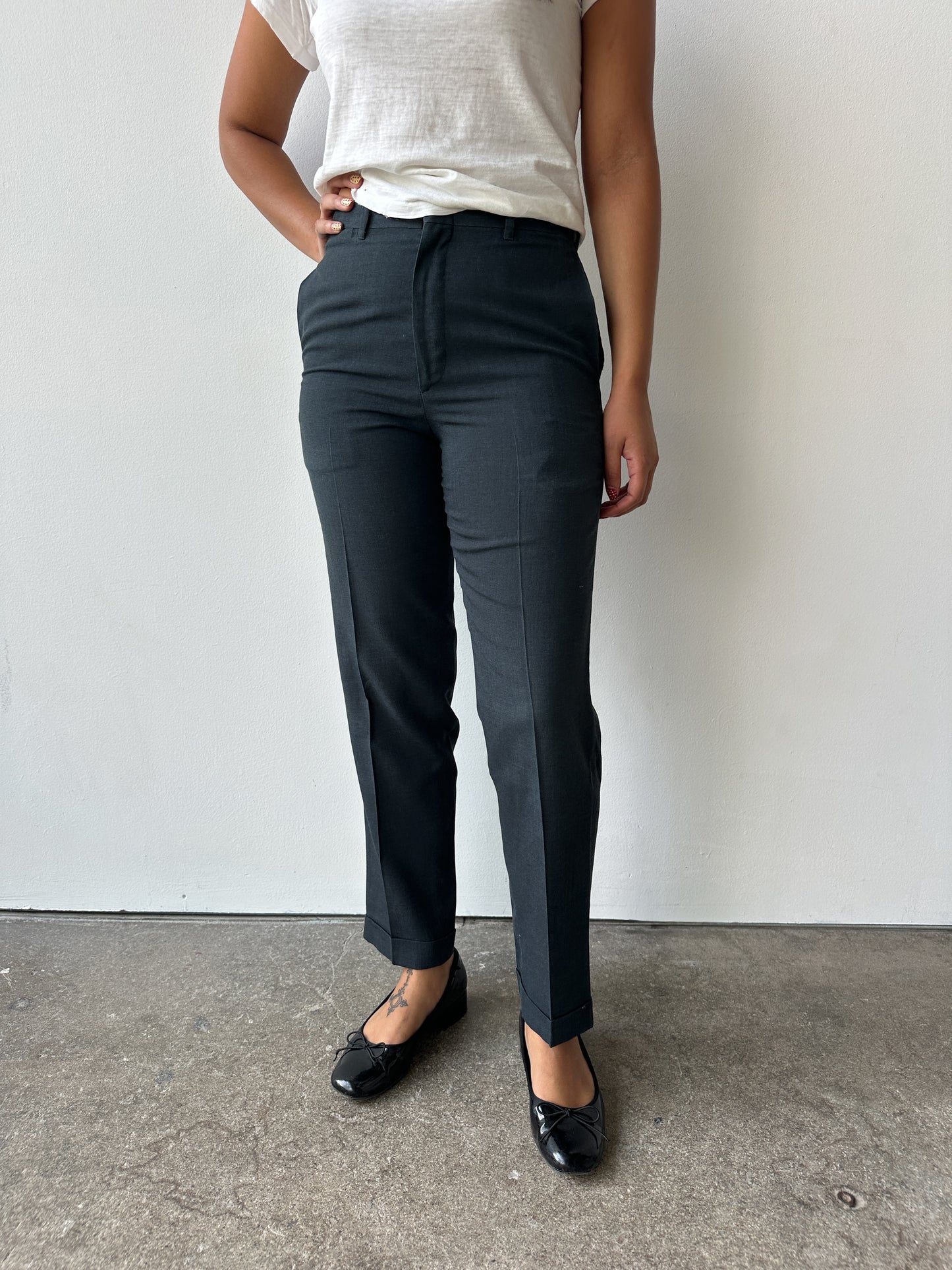 1970s Gray/Black Sears Slacks 29