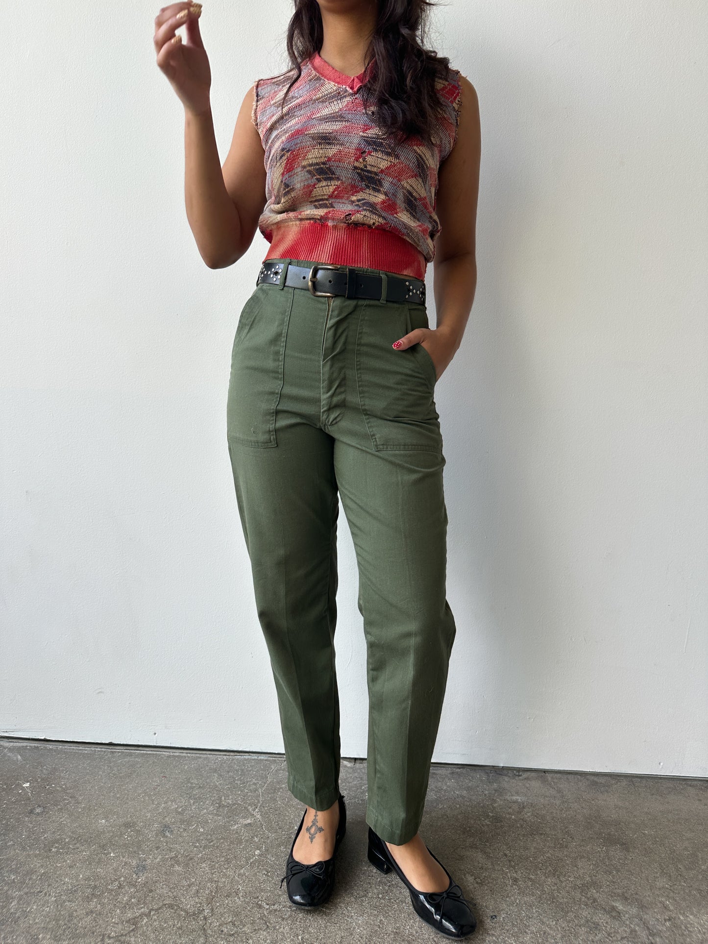 1970s Cotton OG 107 Trousers 29 Waist