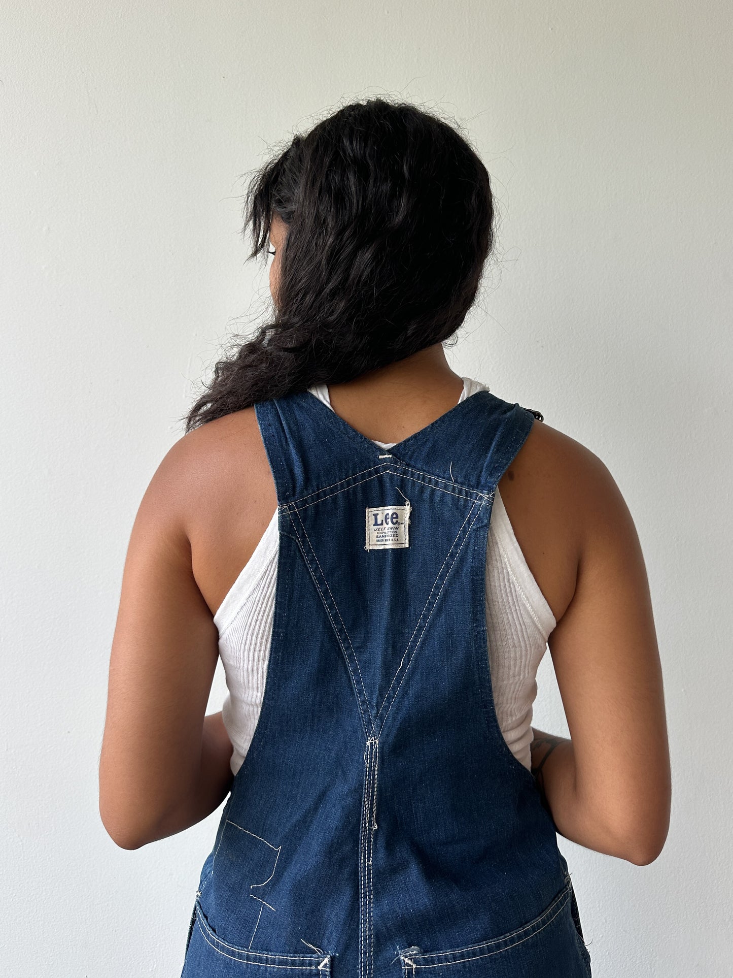 1970s Lee Overalls Dark Blue Denim