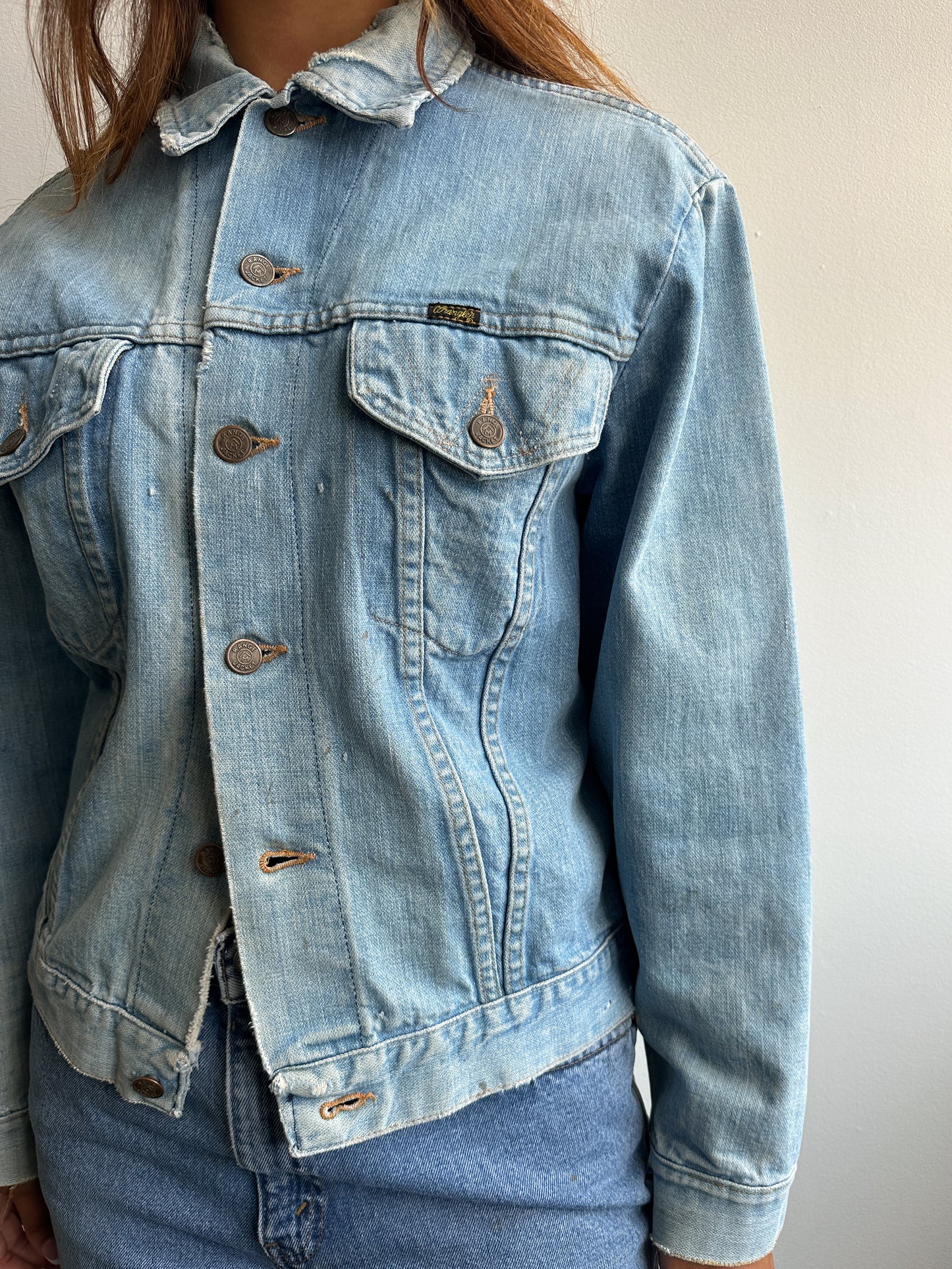 1980s Light Wash Wrangler Ranger Denim Jacket