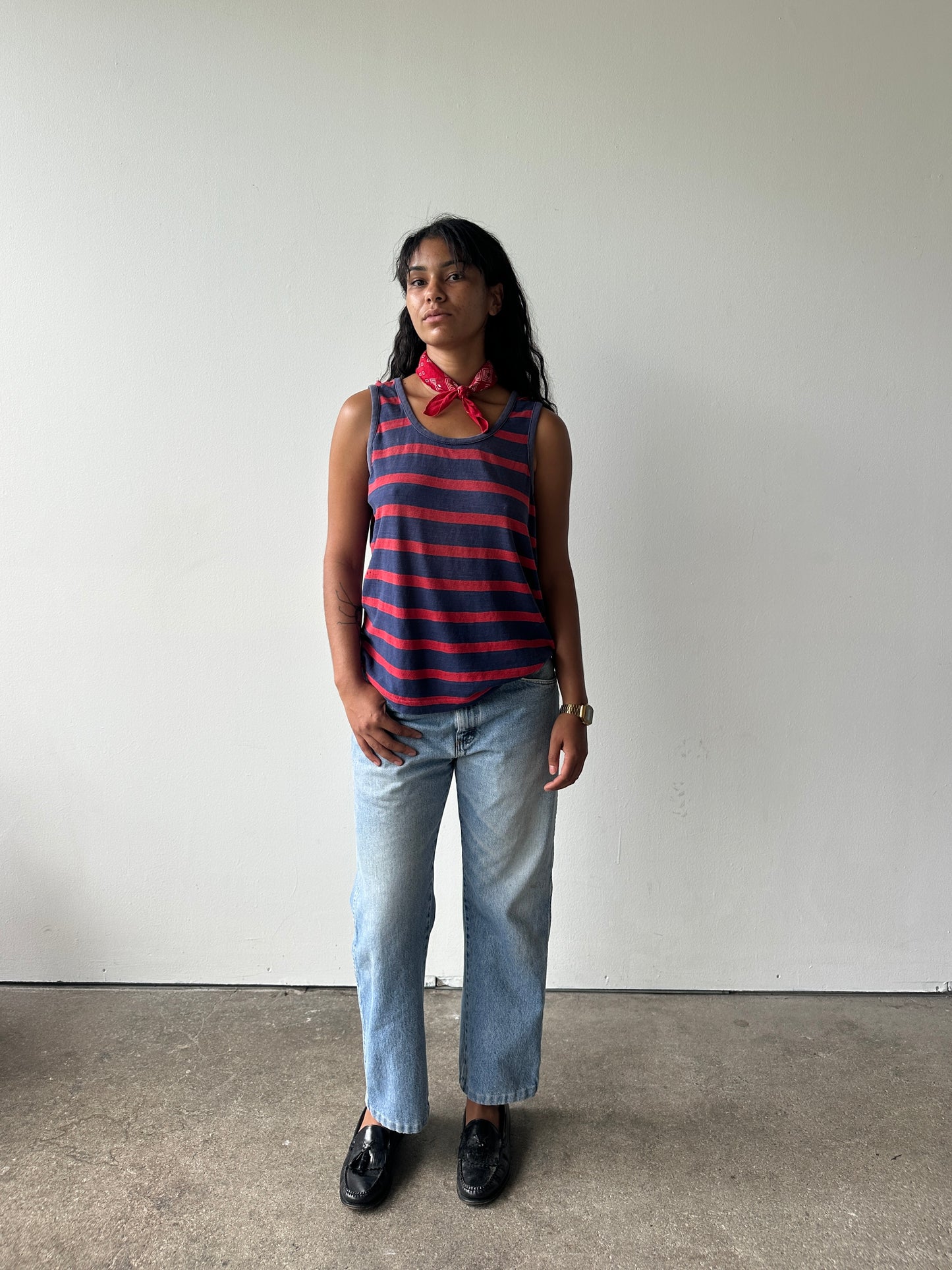 1970s Cotton Striped Tank