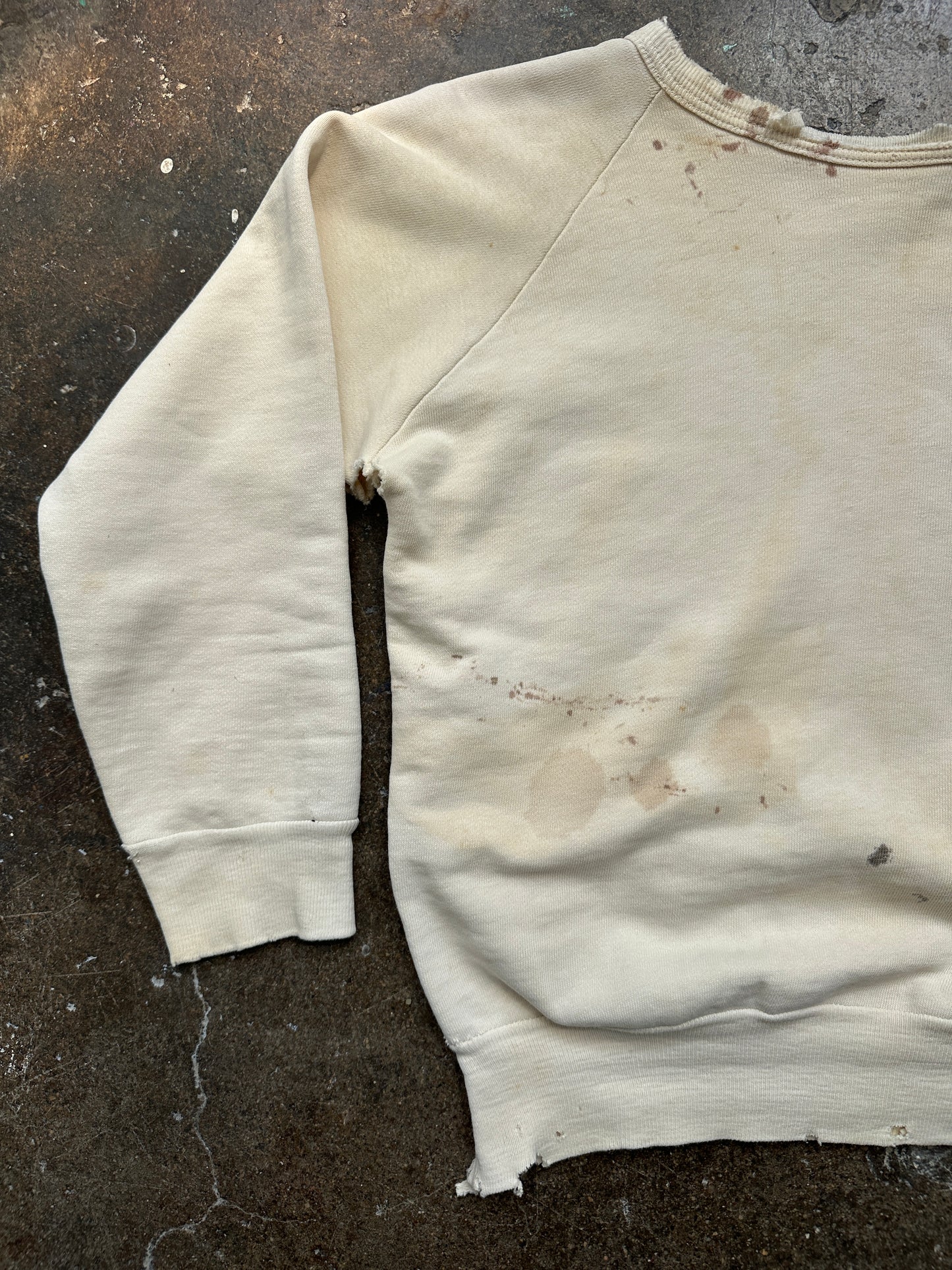 1960s Cotton Distressed Sweatshirt