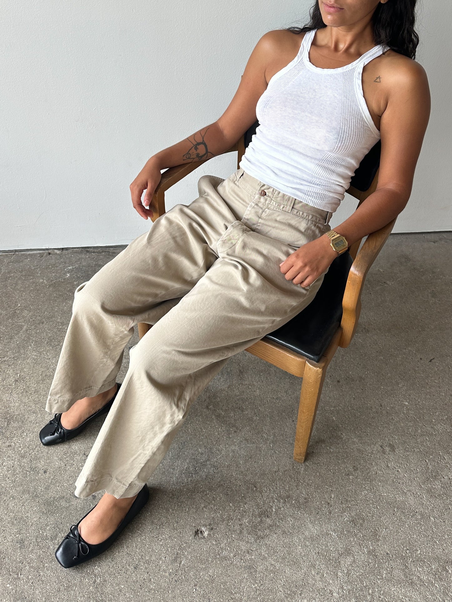 1960s USMC Button Fly Trousers 28 Waist