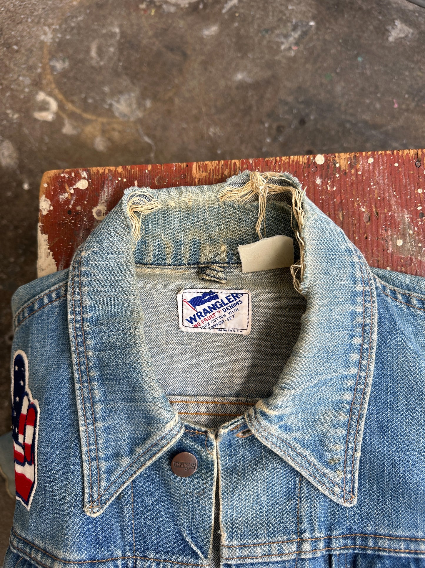 1970s Wrangler Patched Trucker Denim Jacket