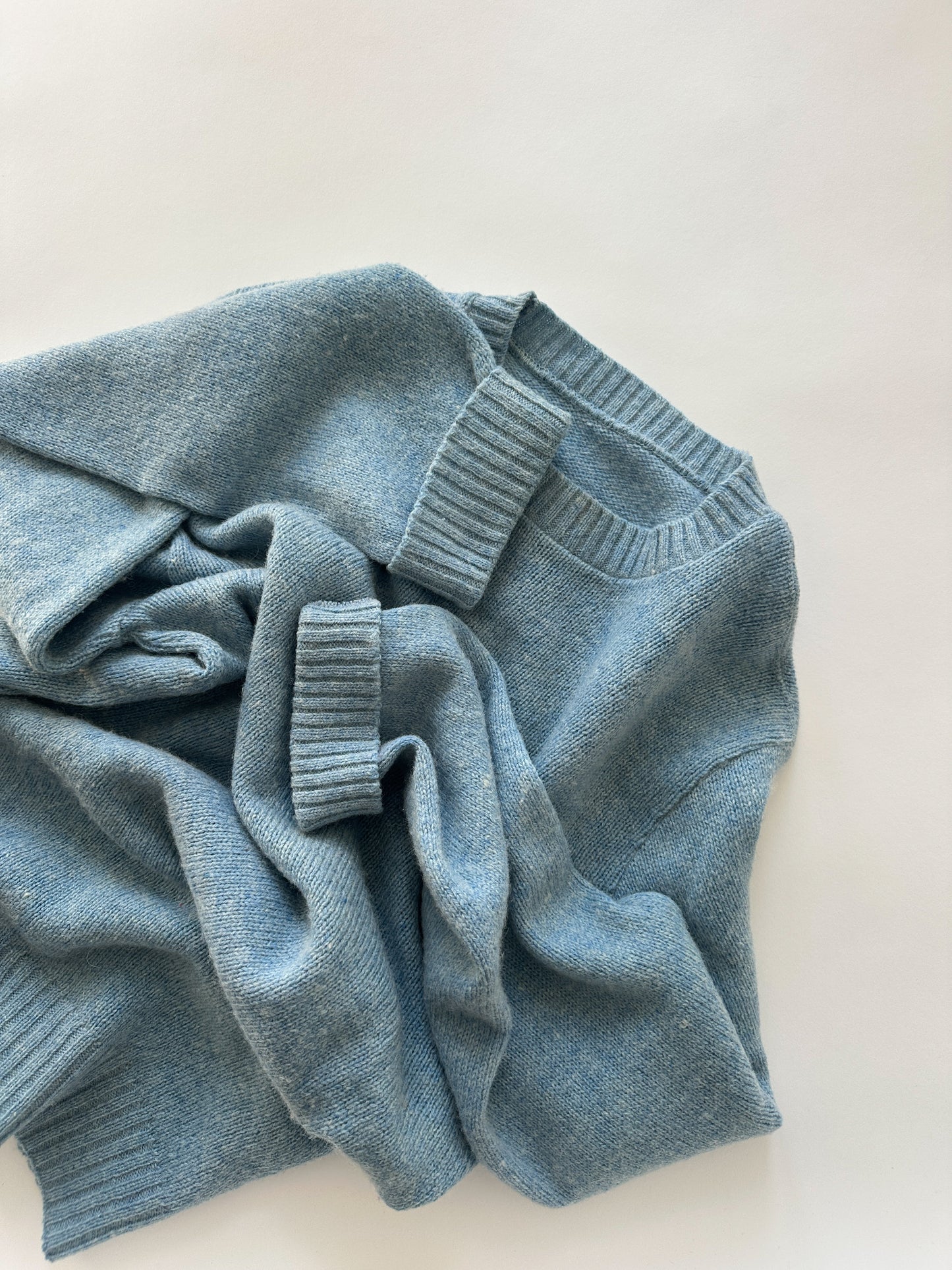 1970s Baby Blue Acrylic Sweater
