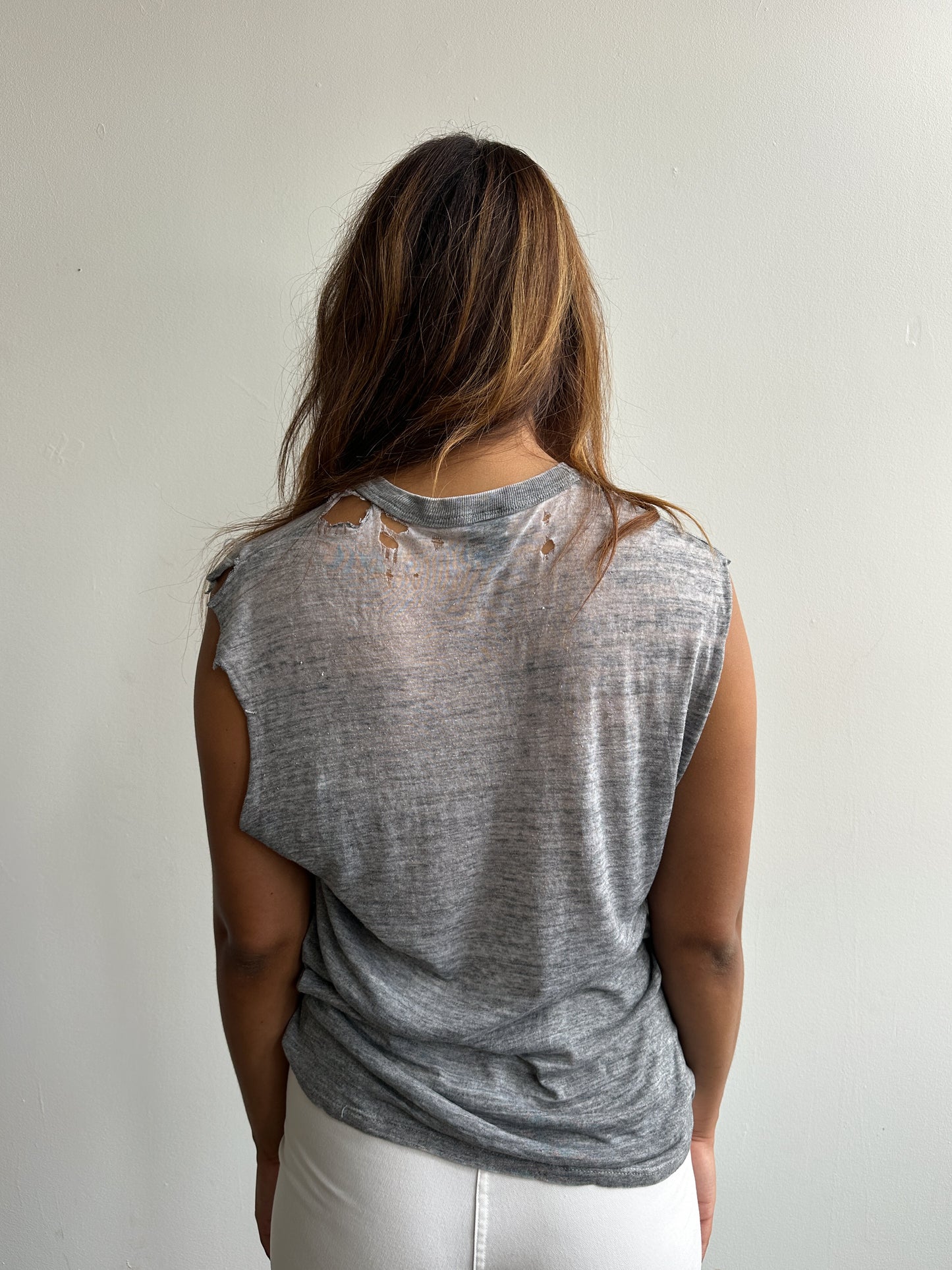 1980s Penn State Football Paper Thin Muscle T Shirt Cutoff