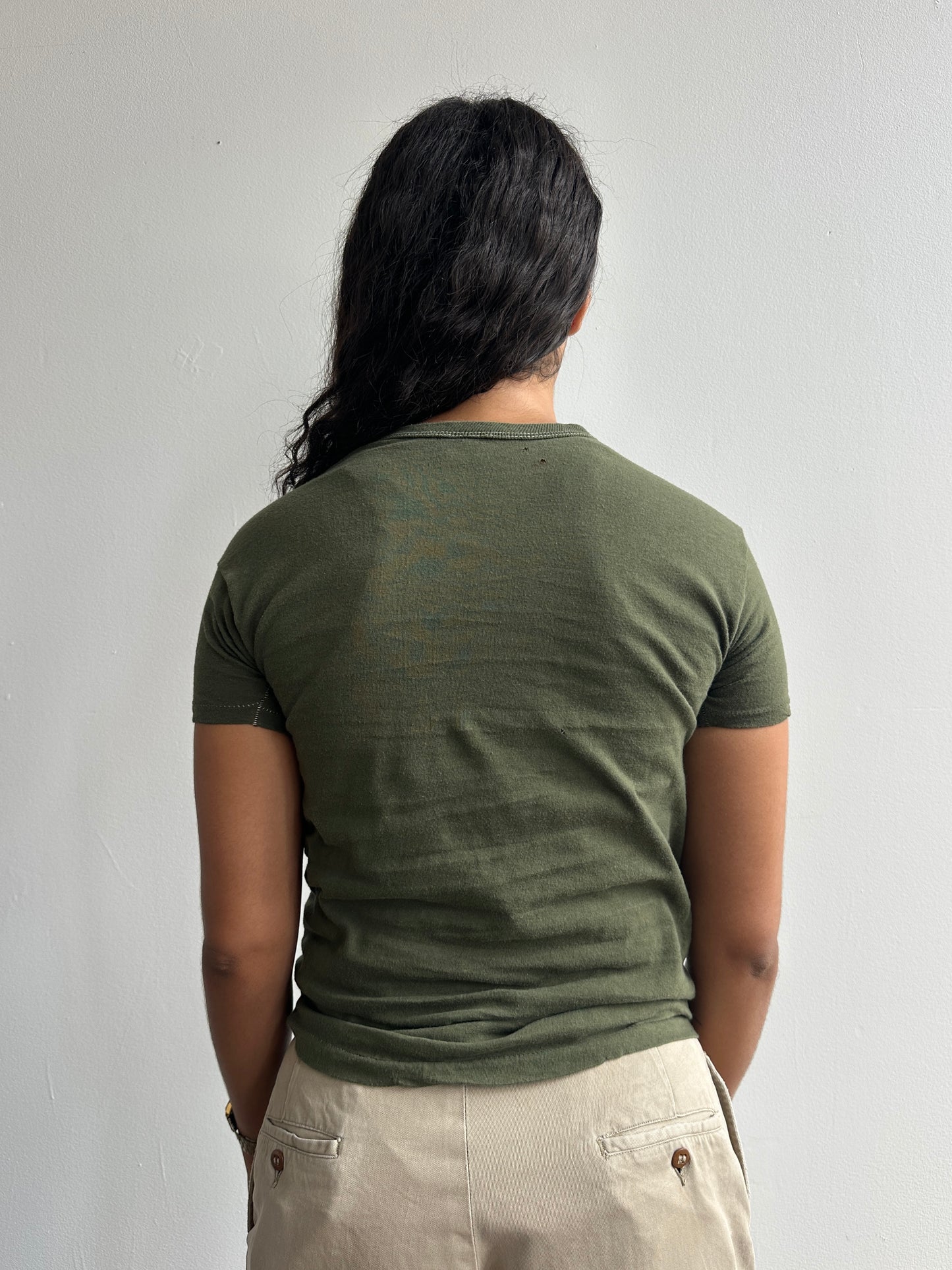 1960s Cotton Healthknit Green T Shirt