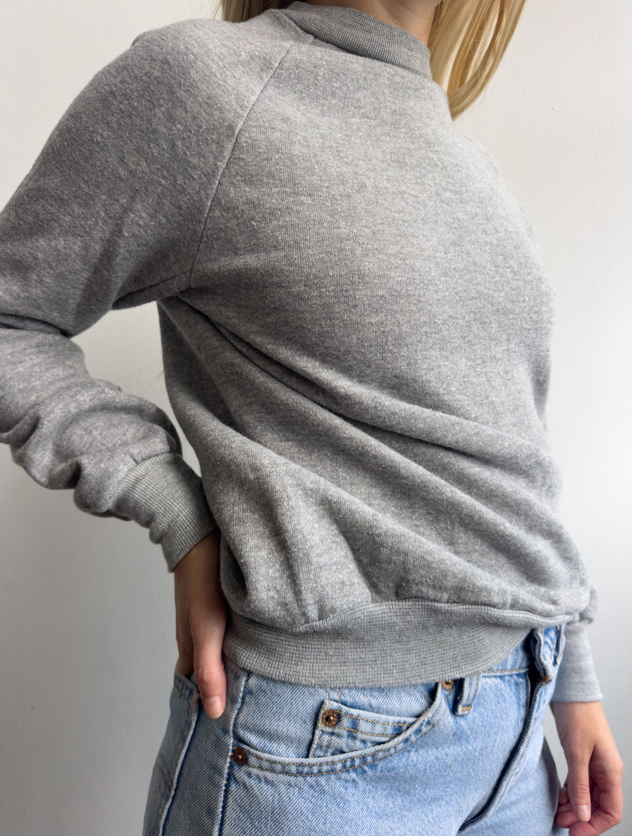 1970s Deadstock Healthknit Gray Raglan
