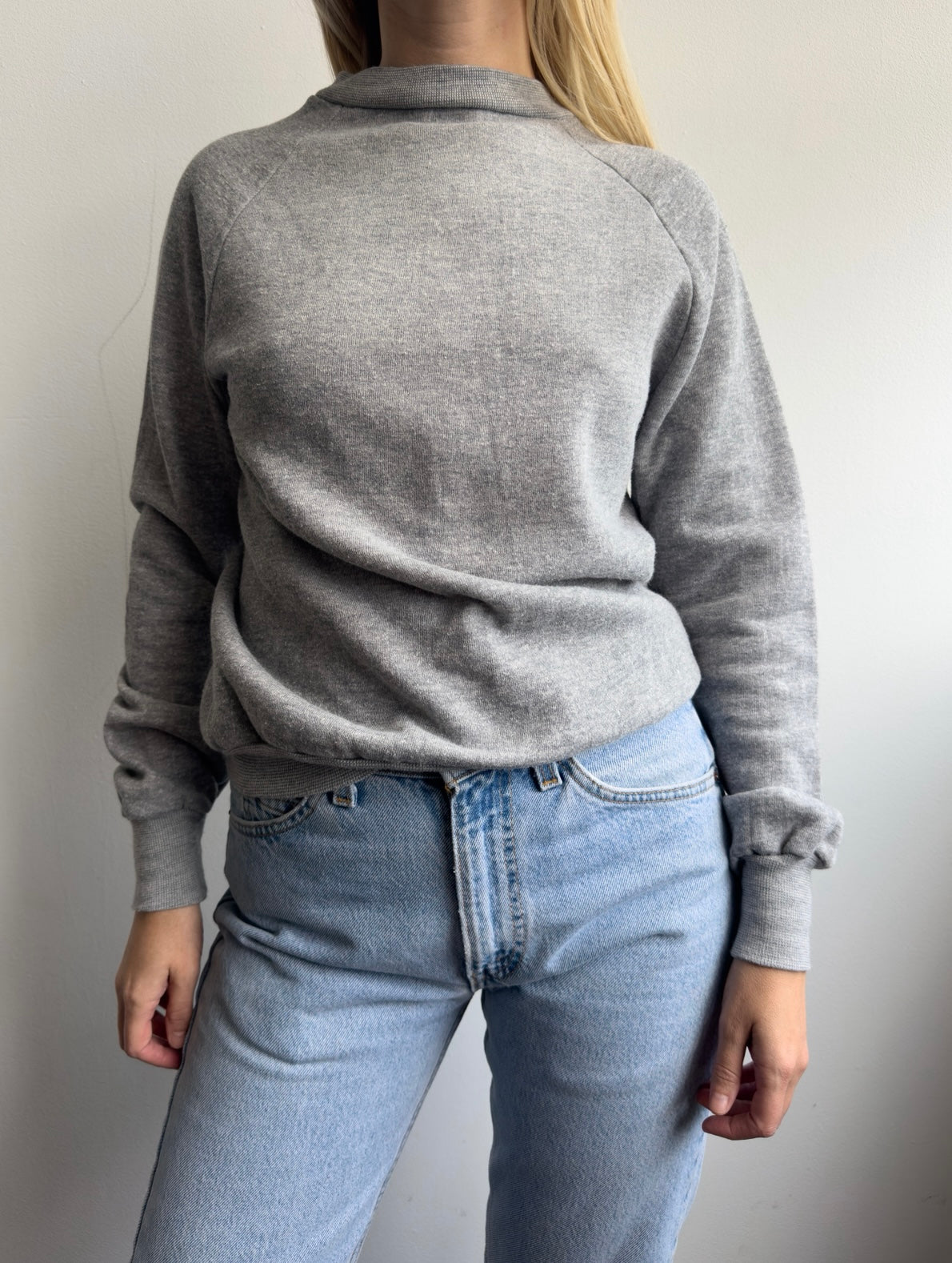 1970s Deadstock Healthknit Gray Raglan