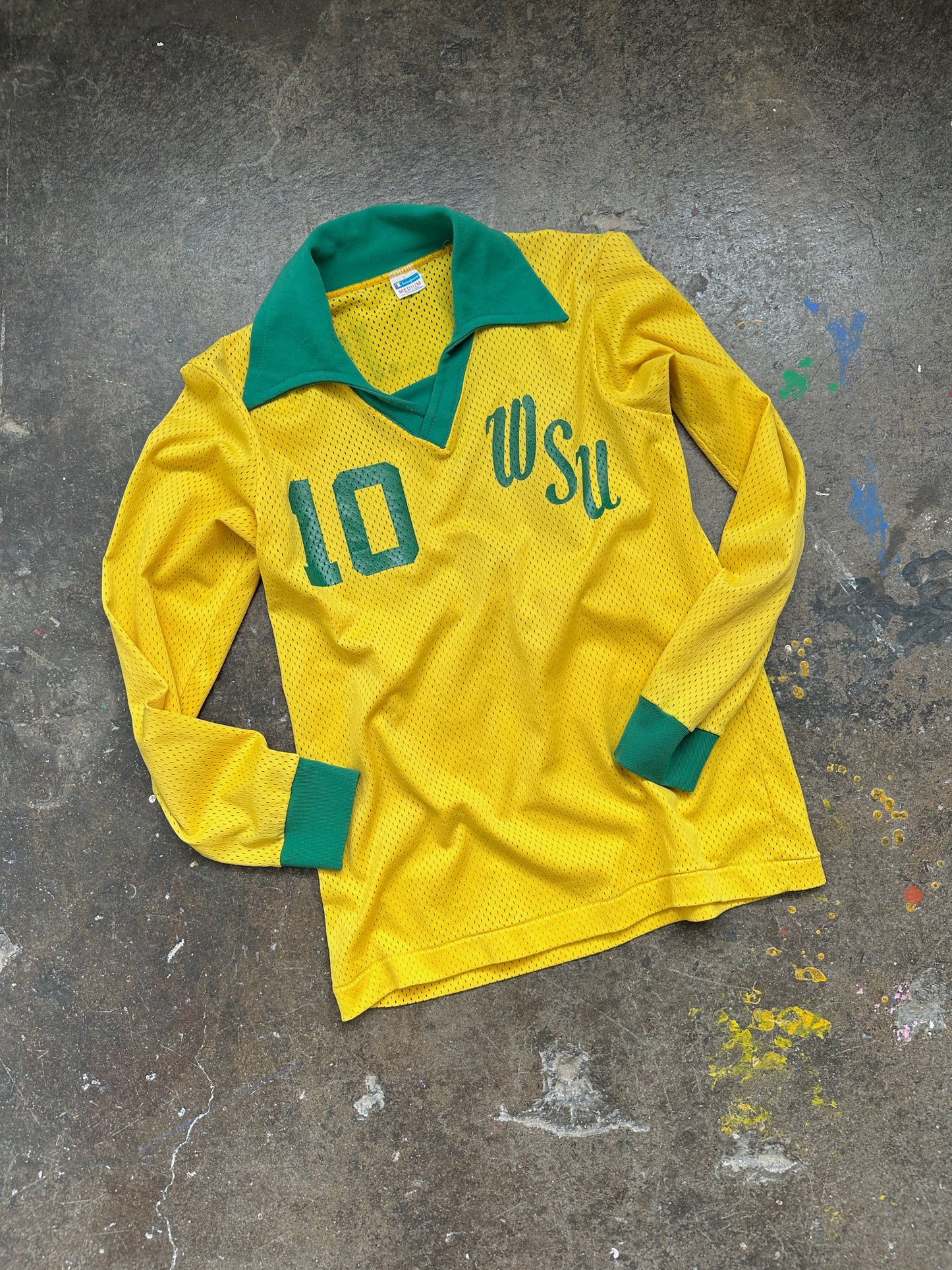 1980s Champion Long Sleeve Mesh Soccer Jersey