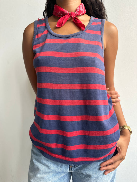 1970s Cotton Striped Tank