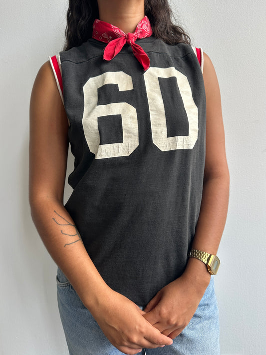 1960s All Cotton Number T Shirt Cut Off