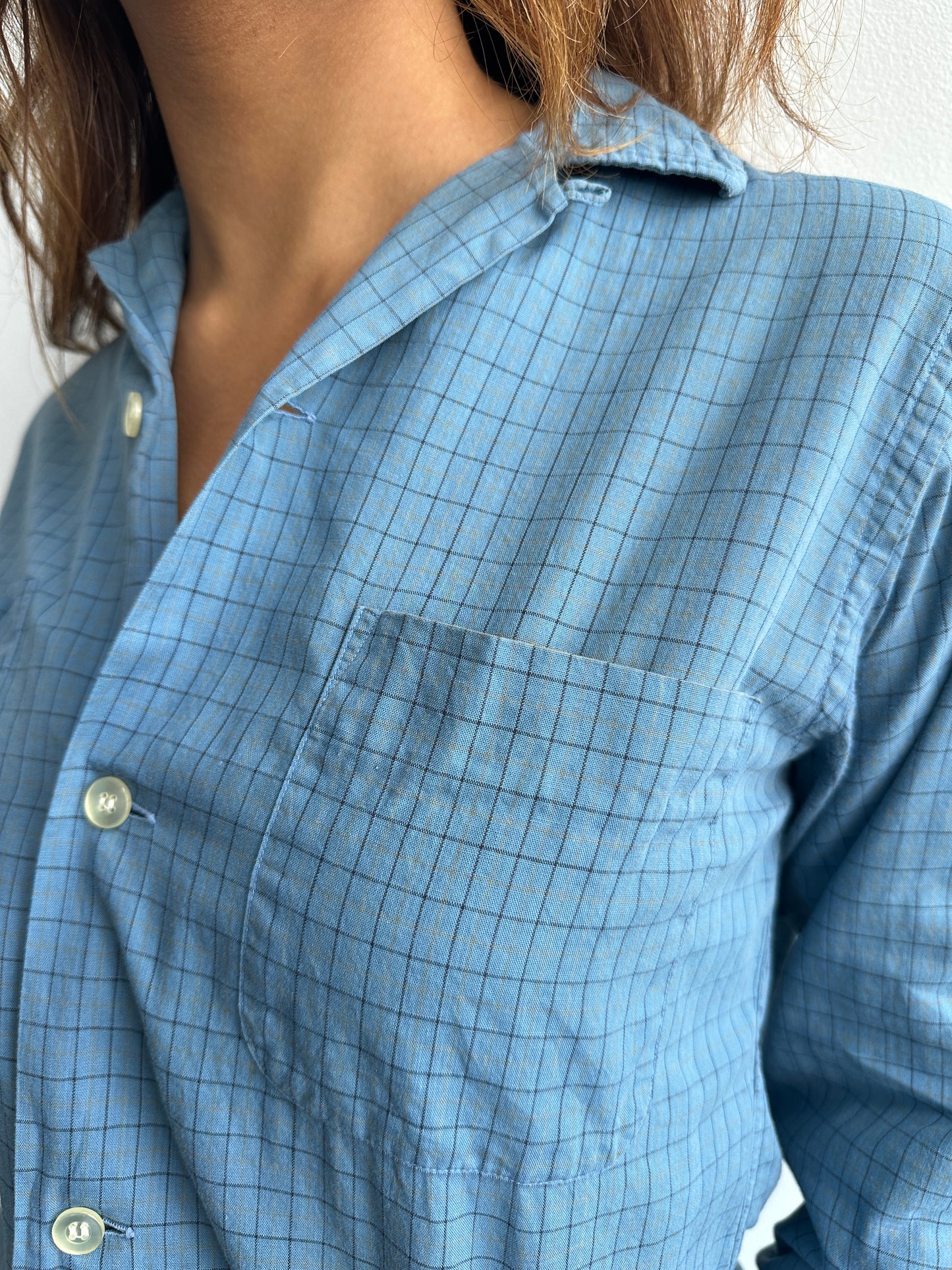 1950s Magicare Loop Collar Checked Button Up