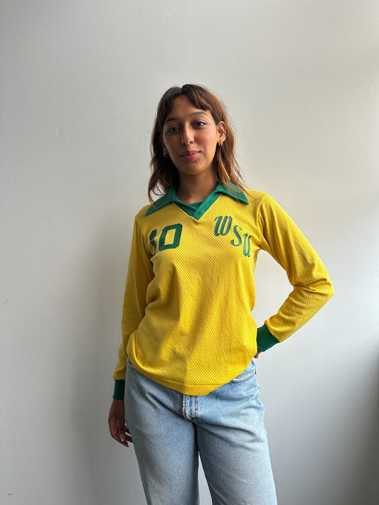 1980s Champion Long Sleeve Mesh Soccer Jersey