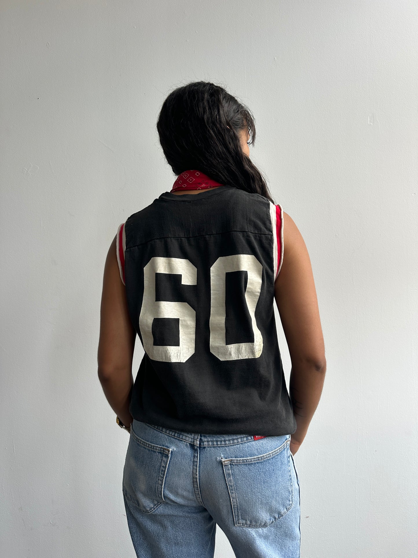 1960s All Cotton Number T Shirt Cut Off
