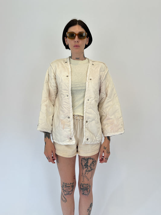 1990s Quilted White Jacket Liner