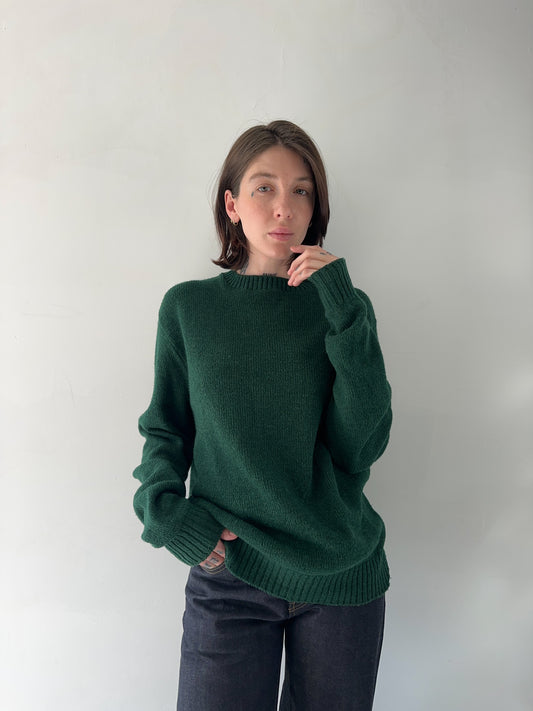 1970s Acrylic Forest Green Jantzen Sweater