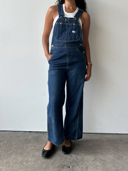1970s Lee Overalls Dark Blue Denim