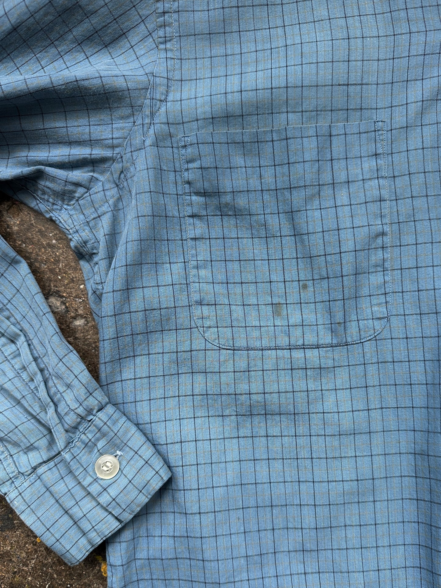 1950s Magicare Loop Collar Checked Button Up